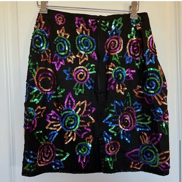 Sandy Starkman Vintage Sequin Mini Skirt - Picture 5 of 8